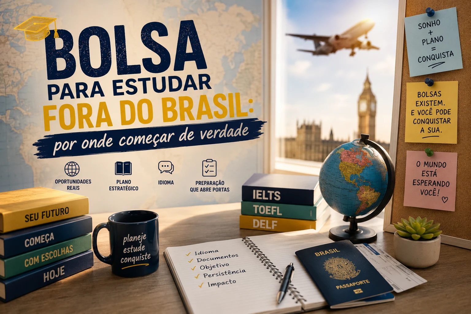 Bolsa para estudar fora do Brasil: por onde começar de verdade