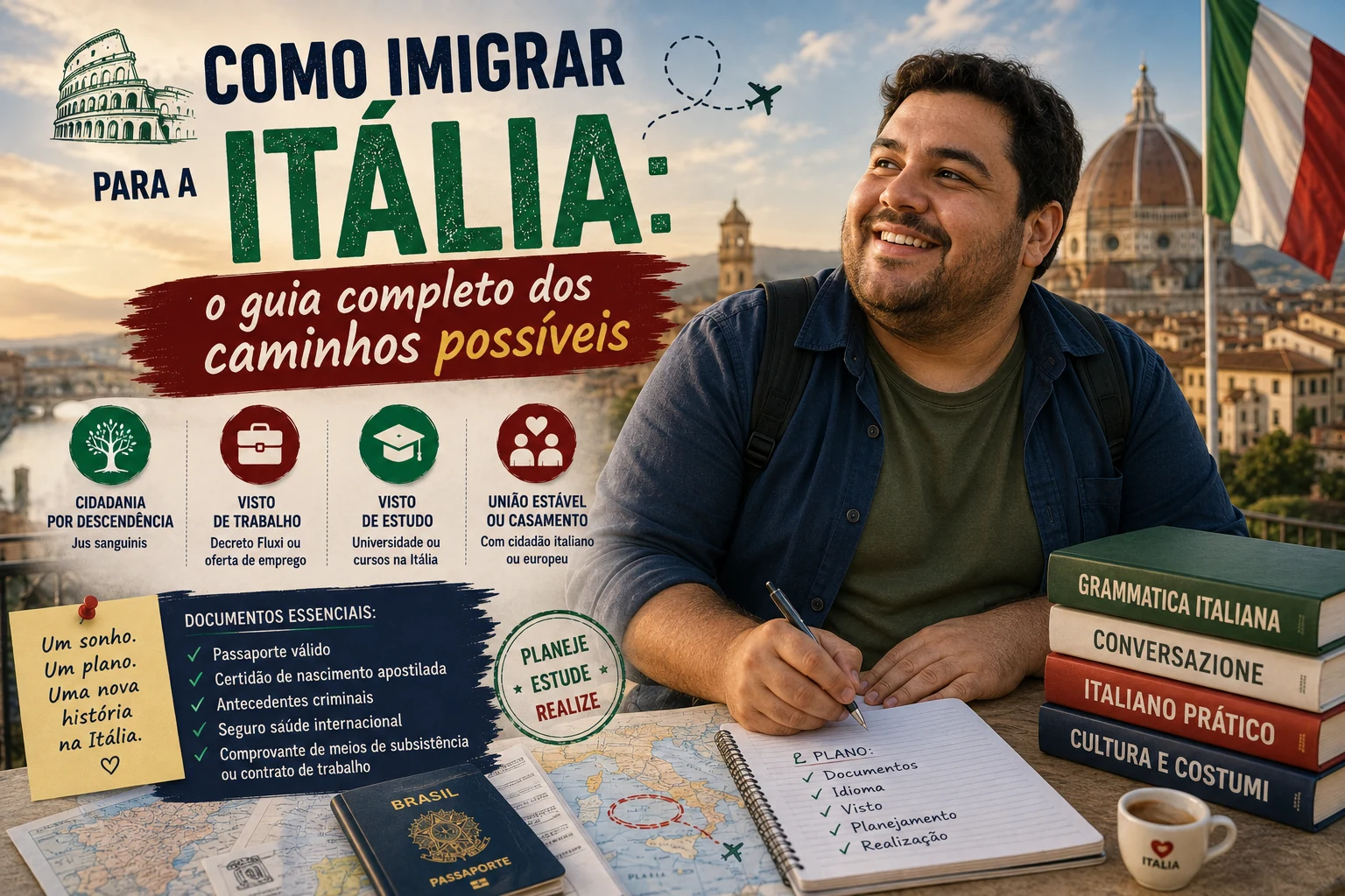 Como Imigrar para a Itália: o Guia Completo dos Caminhos Possíveis
